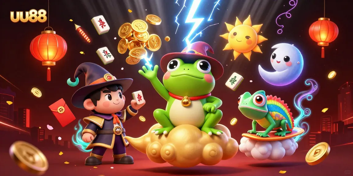 Experience thrilling gameplay at uu88 with a fantasy illustration of lucky elements and vibrant ambiance.